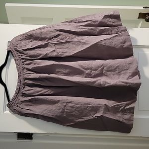 Not Perfect Linen Midi Skirt with pockets - L